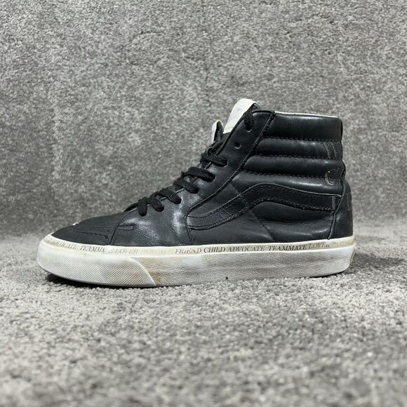Vans Sk8-Hi Divine Energy Women's Size 8.5 Black White Athletic Skate Shoes Used - Picture 6 of 15